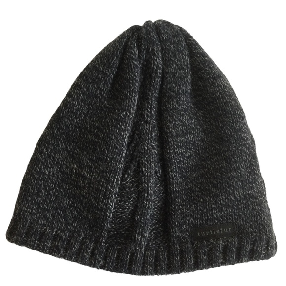 Turtlefur Dark Gray Fleece Lined Knit Cap - Picture 1 of 4